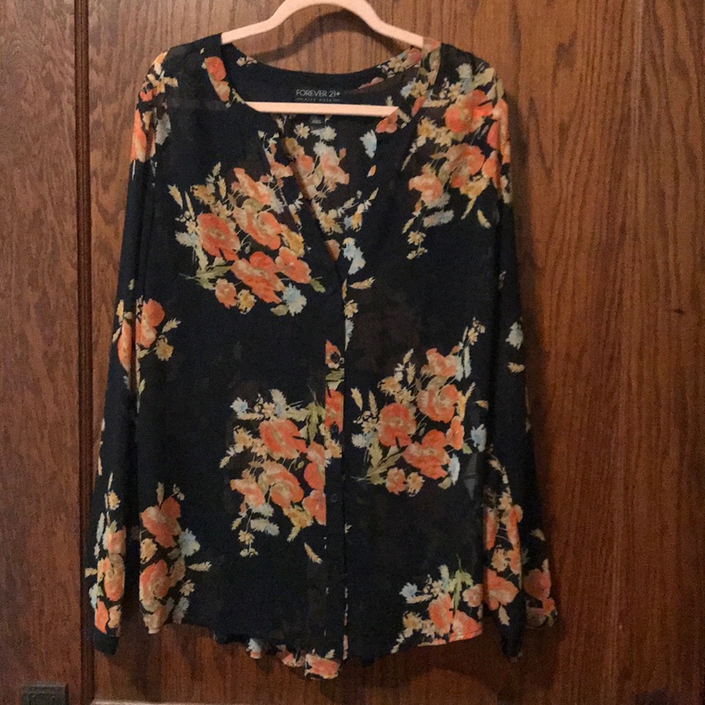 Forever 21 Plus Chiffon Blouse